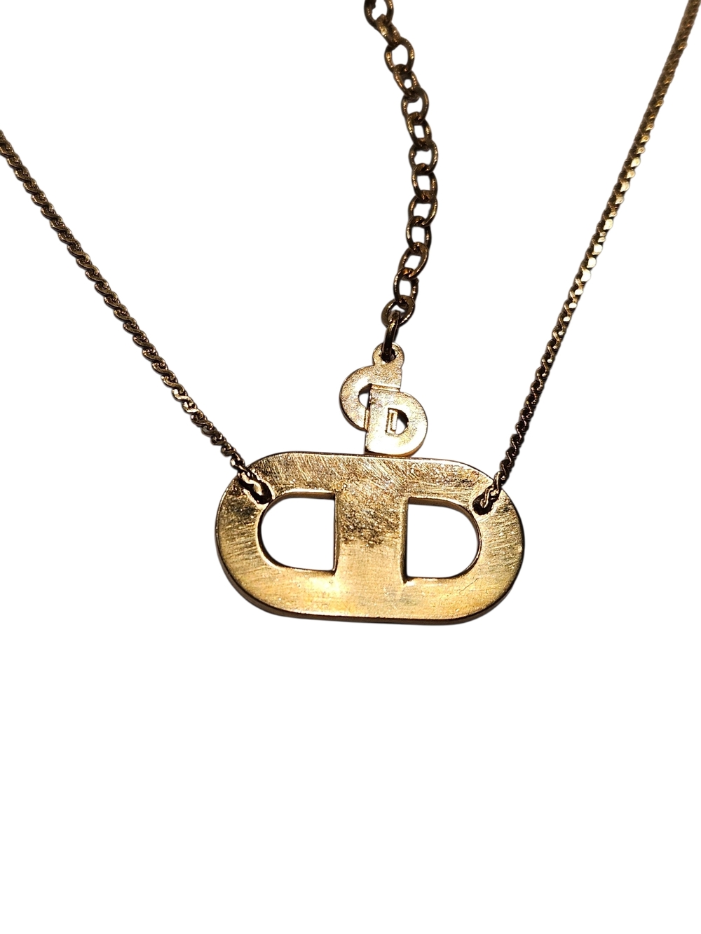 Vintage Dior Necklace Gold Tone 'CD' Logo Choker Christian Dior Germany - Picture 9 of 16